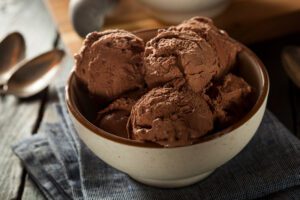 Vegan chocolate ice-cream